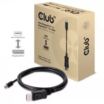 CLUB3D Mini DisplayPort uz DisplayPort 1.4 HBR3 8K60Hz kabelis, 2 metri