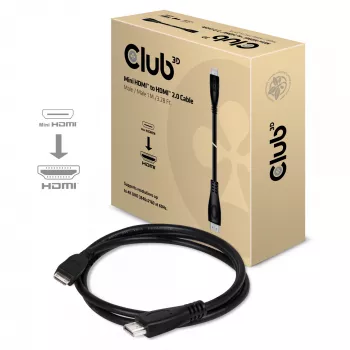 CLUB3D Mini HDMI™ uz HDMI™ 2.0 4K60Hz Kabelis 1m / 3.28Ft