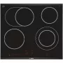 Bosch Serie 8 PKN675DP1D iebūvējamā keramiskā plīts virsma, melna, nerūsējošais tērauds, 4 zonas
