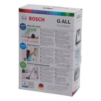 Putekļsūcēja piederumu komplekts Bosch BBZ 41FGALL — 4 putekļu maisiņi un 1 filtrs, svars 0.14 kg, kompakts iepakojums
