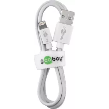 Lightning USB lādēšanas un sinhronizācijas kabelis Goobay 72909, 3 m, balts
