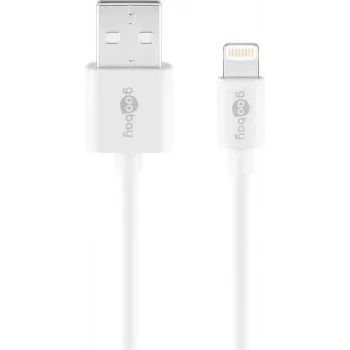 Lightning USB lādēšanas un sinhronizācijas kabelis Goobay 72909, 3 m, balts