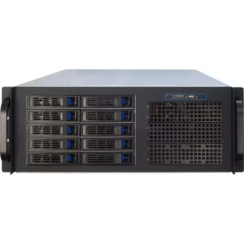 Korpusa servera Inter-Tech IPC 4U-4410 Rack Melns