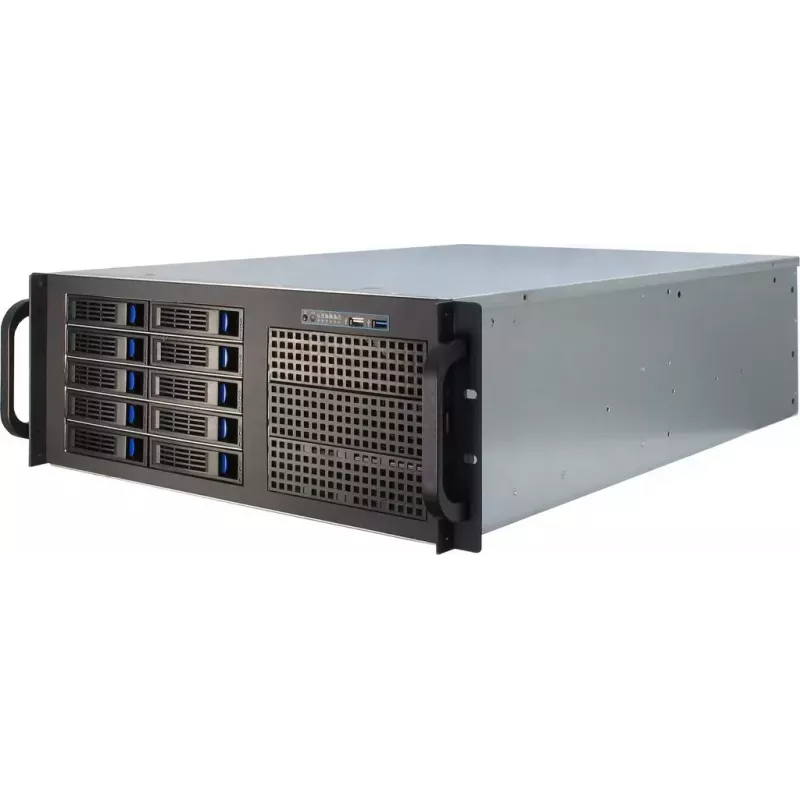 Korpusa servera Inter-Tech IPC 4U-4410 Rack Melns