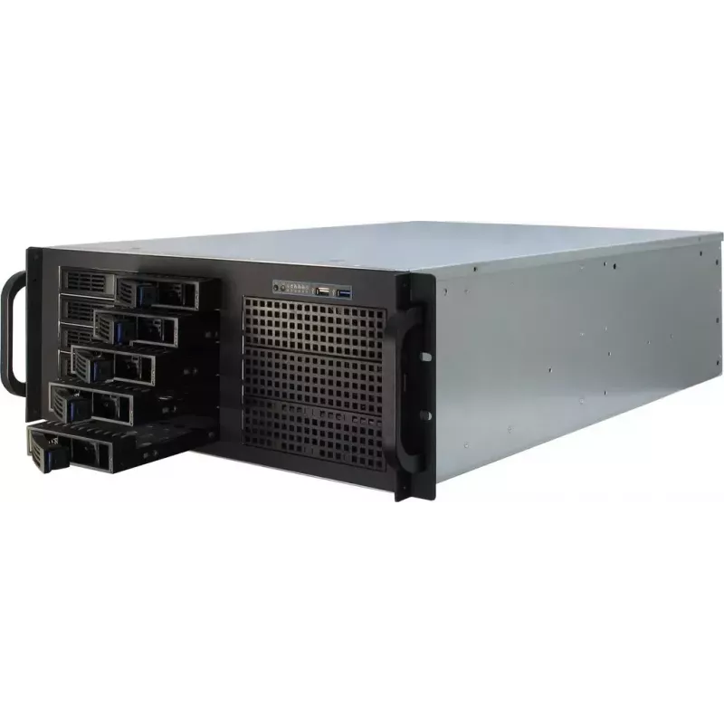 Korpusa servera Inter-Tech IPC 4U-4410 Rack Melns