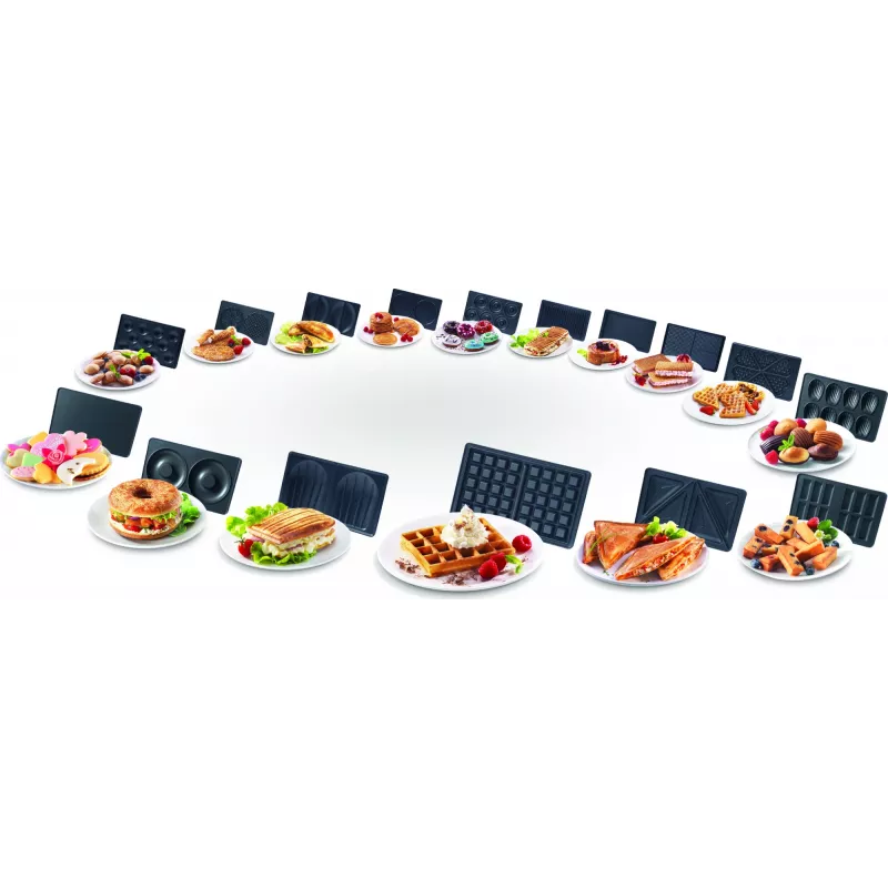 Tefal Snack Collection SW852D sviestmaižu grils 700 W Melns, Nerūsējošs tērauds