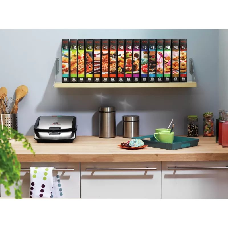 Tefal Snack Collection SW852D sviestmaižu grils 700 W Melns, Nerūsējošs tērauds