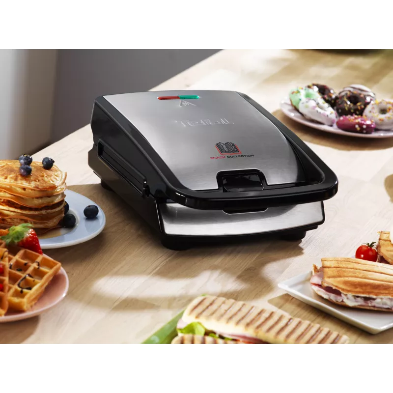 Tefal Snack Collection SW852D sviestmaižu grils 700 W Melns, Nerūsējošs tērauds