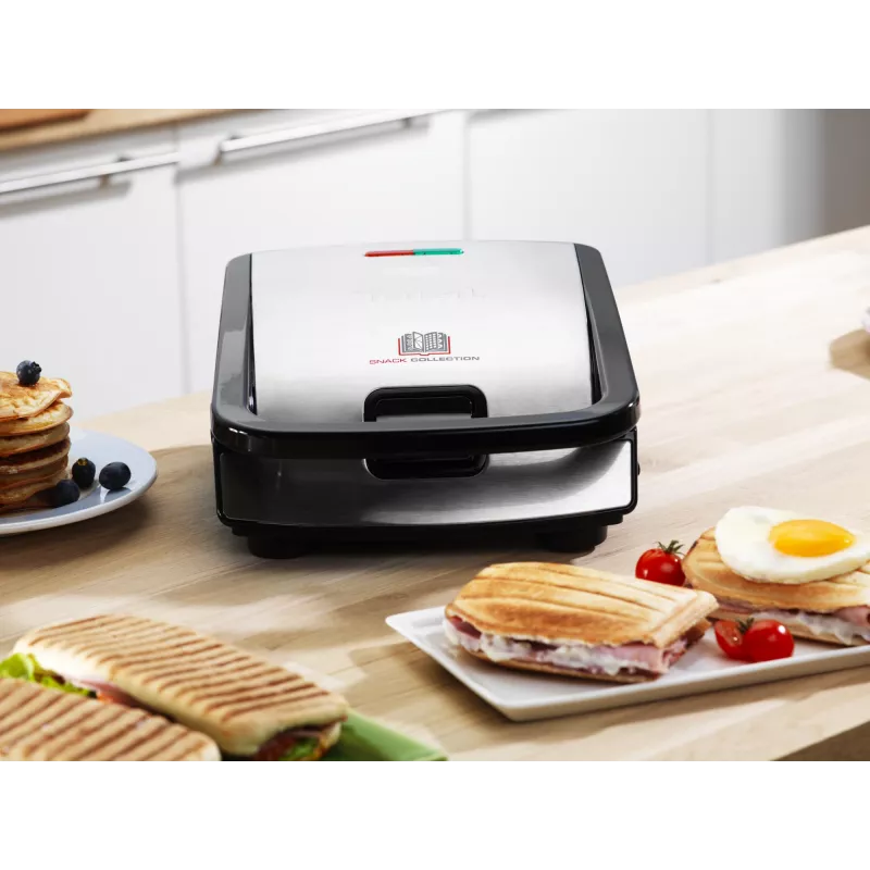 Tefal Snack Collection SW852D sviestmaižu grils 700 W Melns, Nerūsējošs tērauds