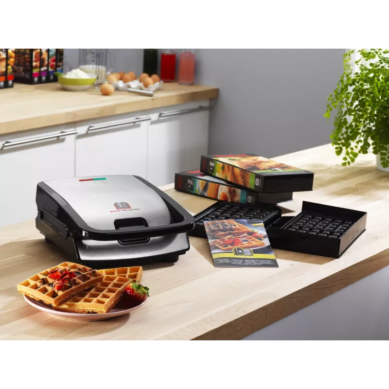 Tefal Snack Collection SW852D sviestmaižu grils 700 W Melns, Nerūsējošs tērauds