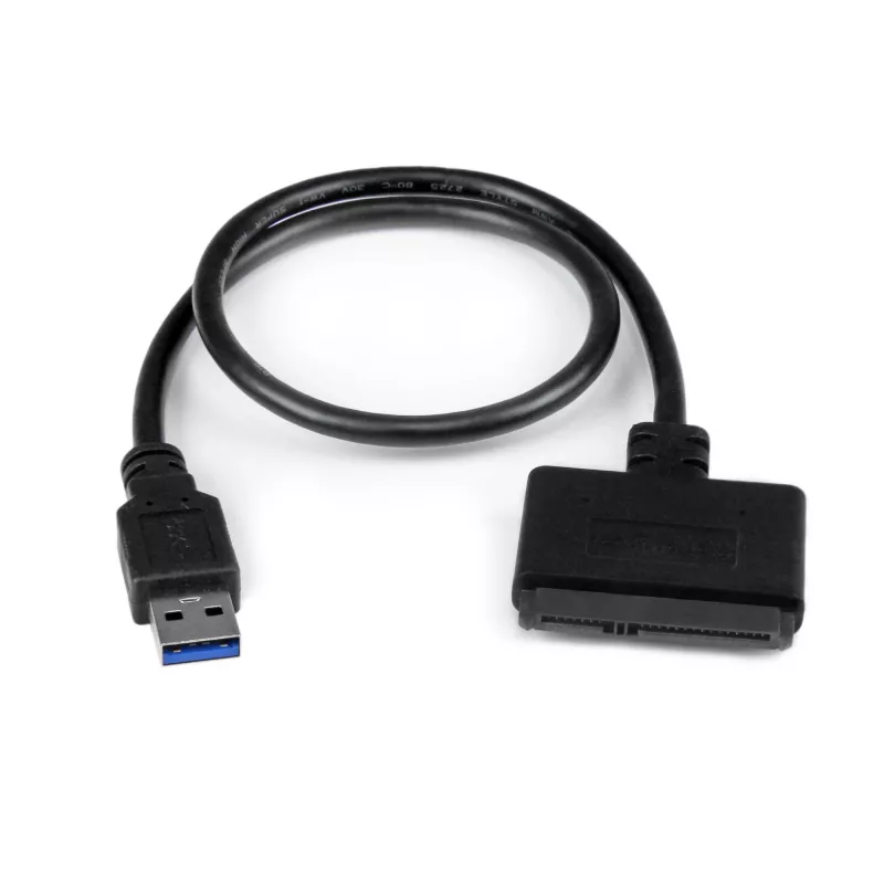 StarTech.com SATA uz USB kabelis ar UASP, melns, 6 Gbit/s, CE, FCC, 0 - 60 °C, -10 - 70 °C, 49 mm