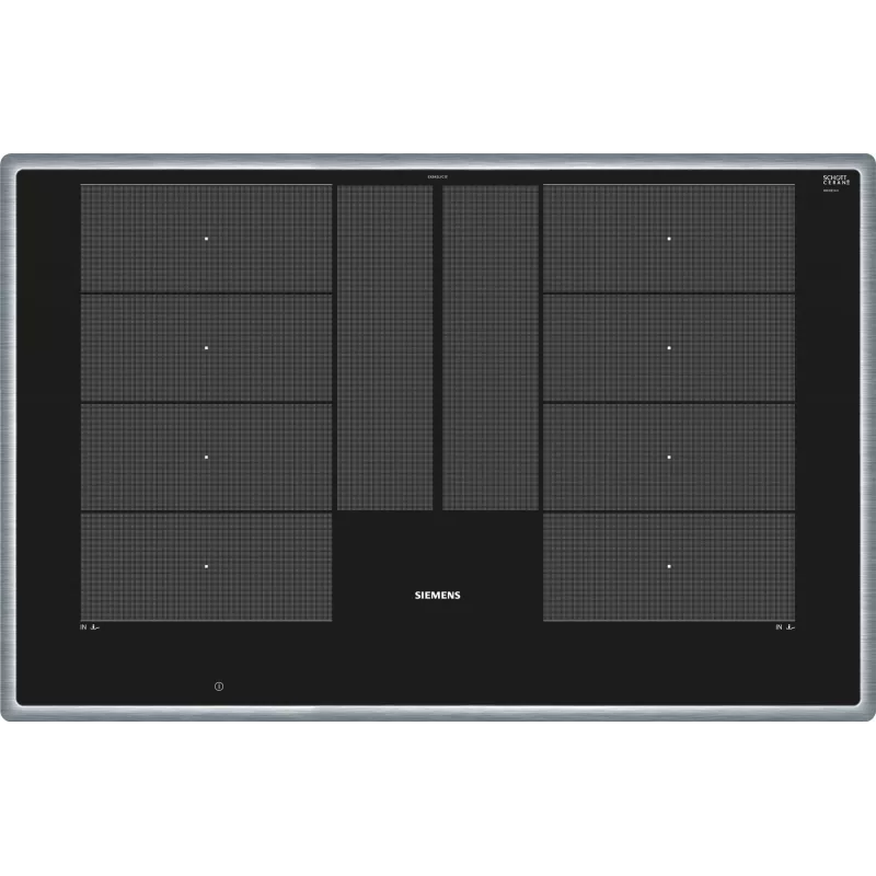 Siemens EX845LYC1E iebūvējamā indukcijas plīts virsma, 80 cm, melna, nerūsējošais tērauds, 4 zonas