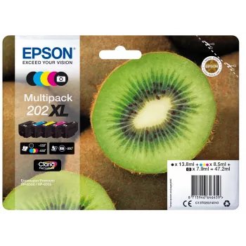 Epson Kiwi Multipack 5 krāsas 202XL Claria Premium Ink