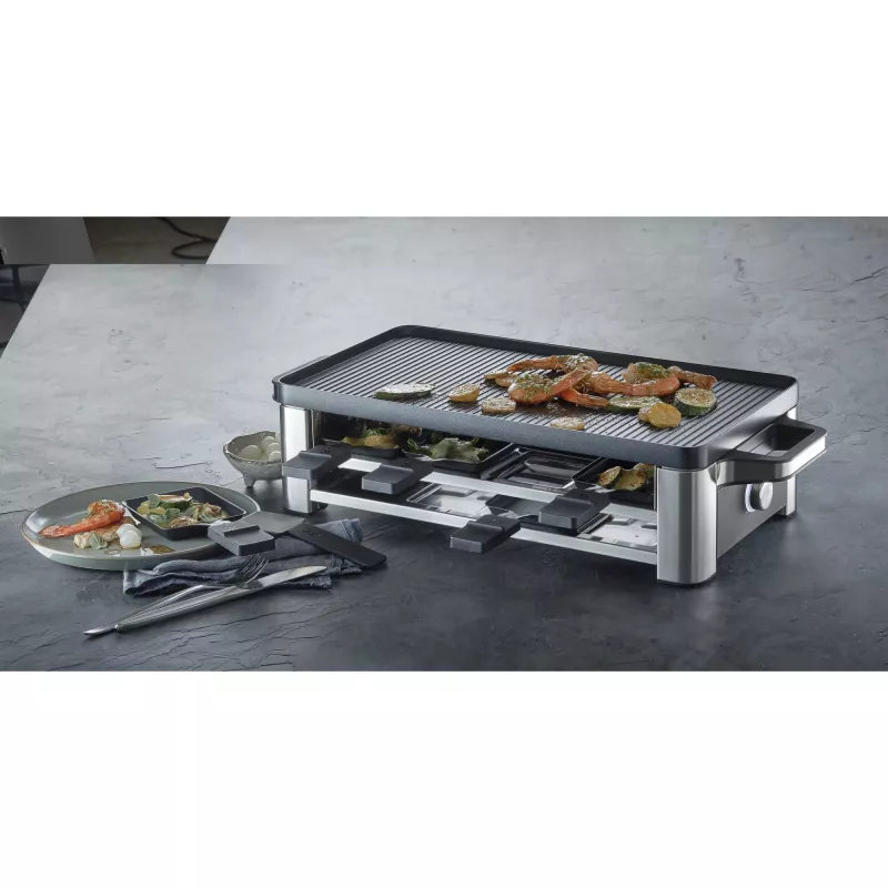 WMF Lono 0415040011 raclette grils 8 personām 1500 W Melns, Hroms