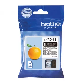 Brother LC3211BK oriģinālā melnā tintes kasetne, standarta ietilpība, 1 gab.