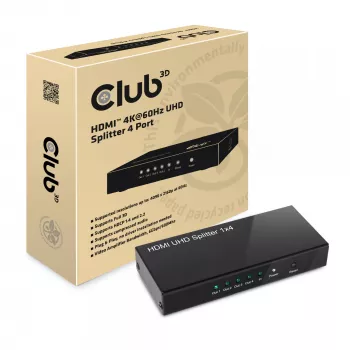 CLUB3D HDMI Sadalītājs 4K@60Hz UHD 4 porti (CSV-1380)
