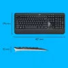 Bezvadu tastatūras un peles komplekts Logitech MK540 Advanced — pilna izmēra QWERTY tastatūra, USB uztvērējs, US izkārtojums, ergonomiska pele, melns/balts