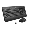 Bezvadu tastatūras un peles komplekts Logitech MK540 Advanced — pilna izmēra QWERTY tastatūra, USB uztvērējs, US izkārtojums, ergonomiska pele, melns/balts