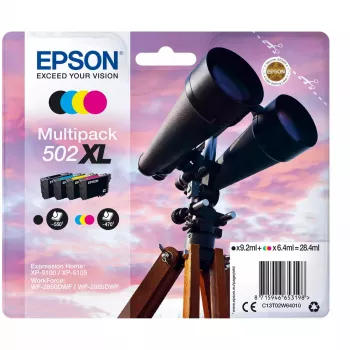 Kasetne Epson Ink C13T02W64010 502XL XL Melna Ciāna Dzeltena Fuksīna