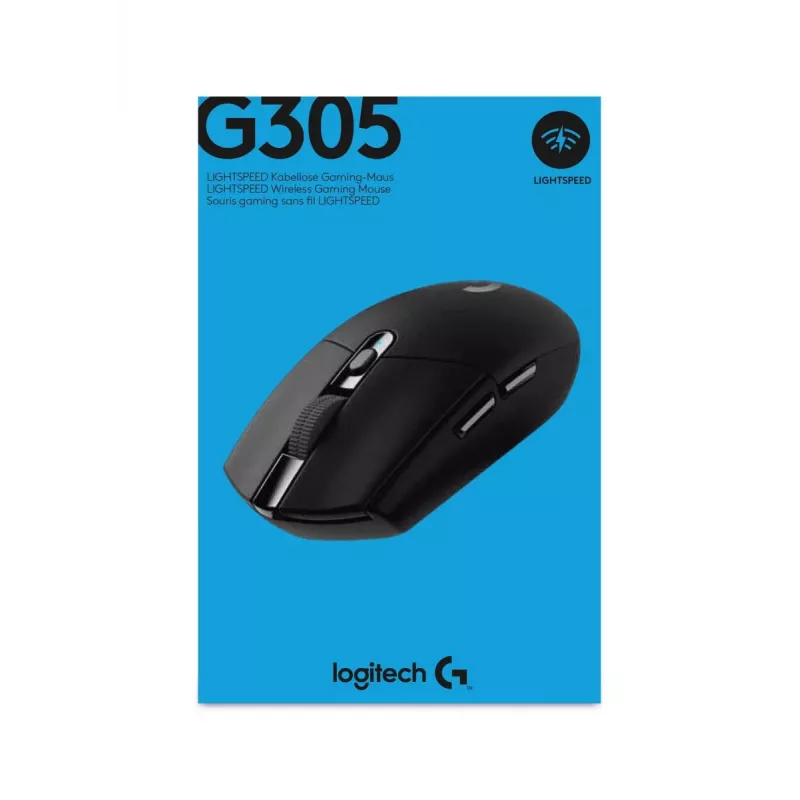LOGGITECH G305 Lightspeed bezvadu spēļu pele Melna Eer2