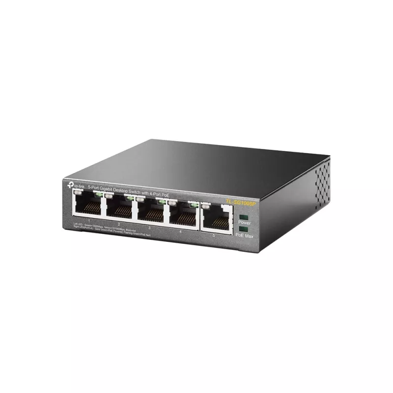 TP-Link 5-Portu Gigabit Galda PoE Slēdzis ar 4 PoE Portiem, Nenadzīts