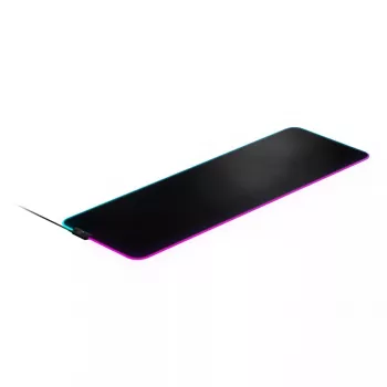 Spēļu peles paliktnis STEELSERIES QcK Prism Cloth XL — auduma virsma, 900×300 mm, 4 mm biezums, RGB fona apgaismojums