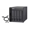 QNAP TR-004 4 nodalījumu - 2.5/3.5 collas - Serial ATA II - 0,1,5,10,JBOD - 3.2 Gen 1 (3.1 Gen 1) - USB Type-C korpuss