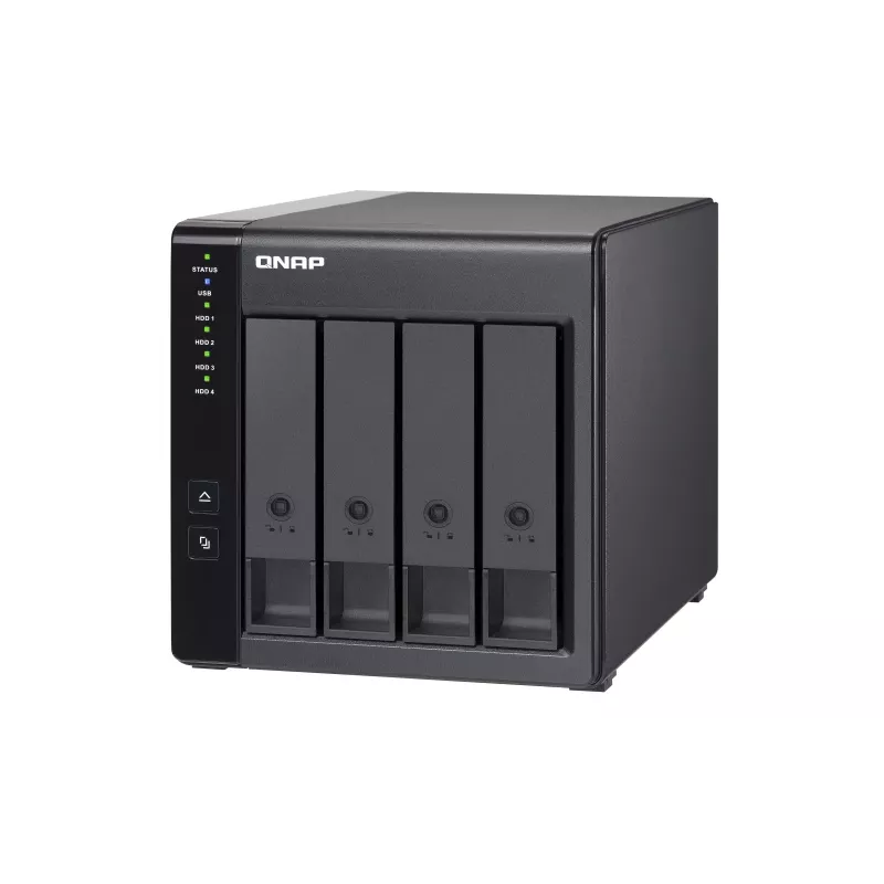 QNAP TR-004 4 nodalījumu - 2.5/3.5 collas - Serial ATA II - 0,1,5,10,JBOD - 3.2 Gen 1 (3.1 Gen 1) - USB Type-C korpuss