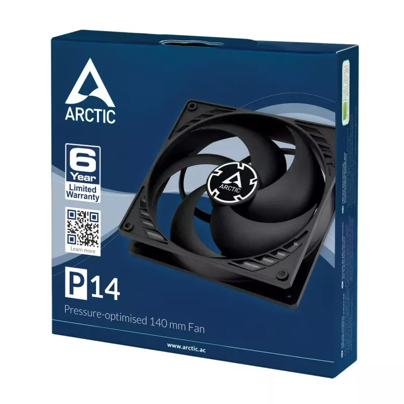 ARCTIC P14 – Spiediena optimizēts 140 mm ventilators