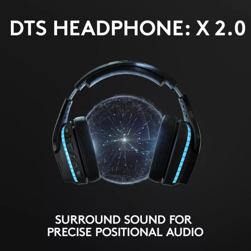 LOGITECH G935 Bezvadu 7.1 Surround Sound Lightsync Gaming Austiņas - 2.4GHz
