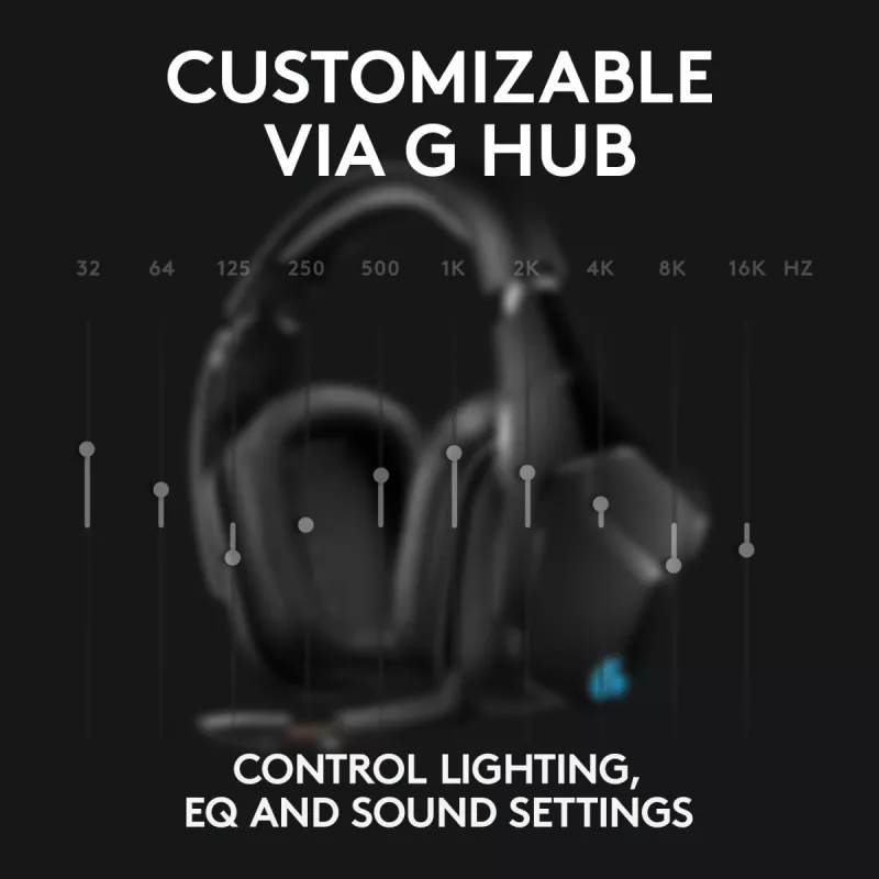 LOGITECH G935 Bezvadu 7.1 Surround Sound Lightsync Gaming Austiņas - 2.4GHz