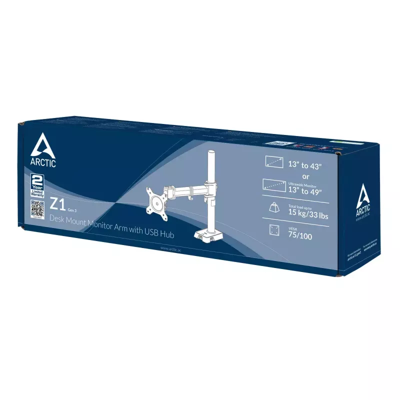 ARCTIC Z1 (Gen 3) - Monitora roka ar USB centrmezglu