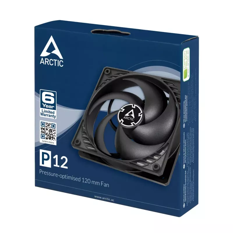 ARCTIC P12 - Spiediena optimizēts 120 mm ventilators