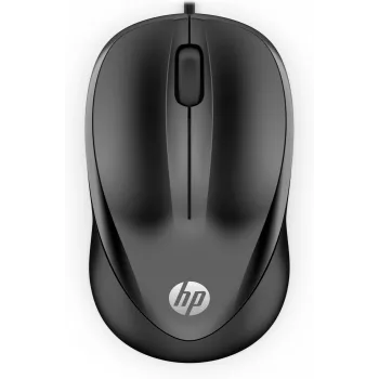HP Wired Mouse 1000, abpusēja, USB Type-A, 1200 DPI, melna