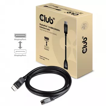 CLUB3D DisplayPort 1.4 HBR3 Pagarinātājs 8K60Hz Vīriešu/Sieviešu 2m