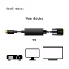 USB Type-C uz VGA aktīvais kabelis M/M CLUB3D CAC-1512 5m