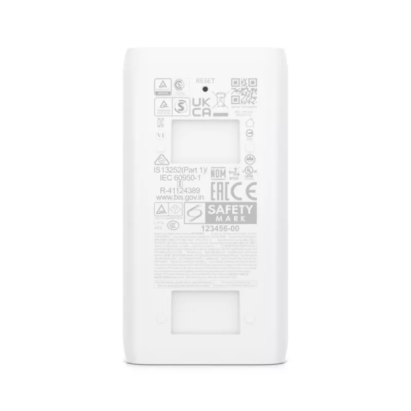 Ubiquiti U-POE-AF PoE injektors, 802.3af, 48 V, 15 W, Gigabit Ethernet, baltā krāsā