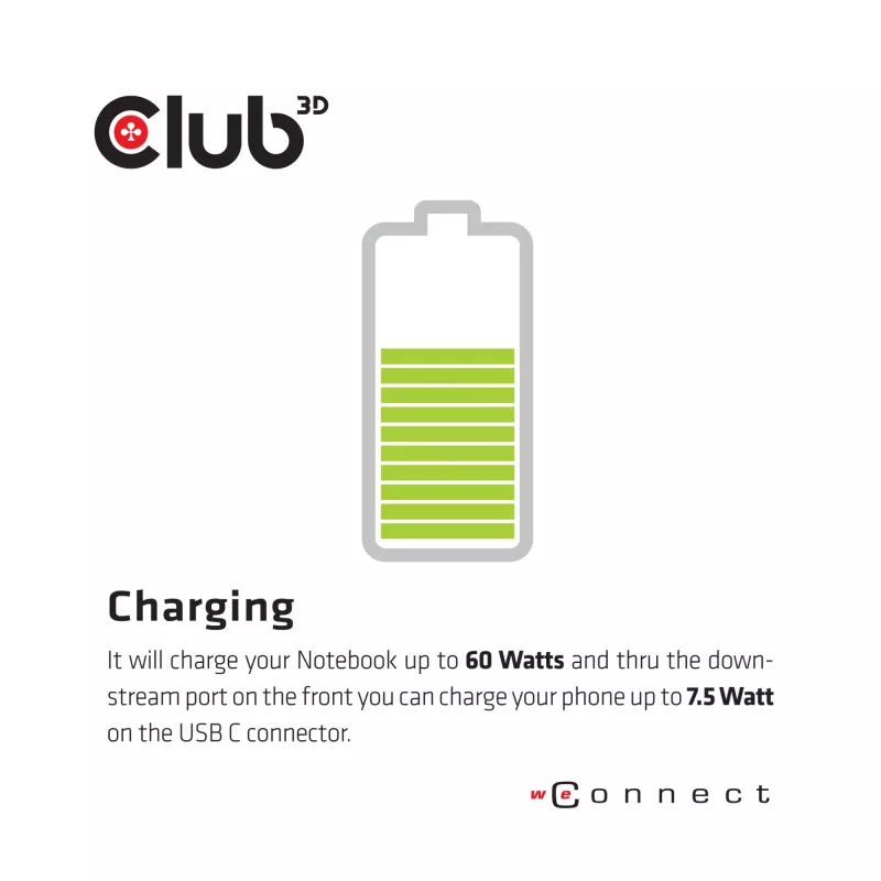 CLUB3D CSV-1562 USB-C 3.2 Gen1 Universāla Triple 4K30Hz Dokošanas stacija ar DisplayLink
