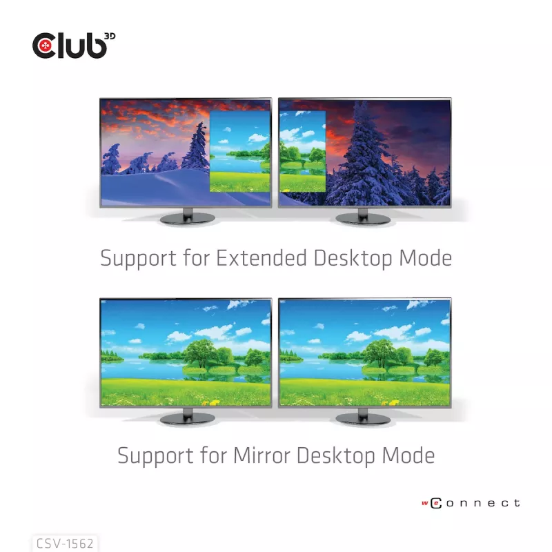 CLUB3D CSV-1562 USB-C 3.2 Gen1 Universāla Triple 4K30Hz Dokošanas stacija ar DisplayLink