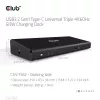 CLUB3D CSV-1562 USB-C 3.2 Gen1 Universāla Triple 4K30Hz Dokošanas stacija ar DisplayLink