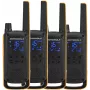Divvirzienu radio Motorola Talkabout T82 Extreme Quad Pack — 4× PMR raidītāji, 16 kanāli, IPX4, 500 mW, NiMH uzlādējams, micro-USB