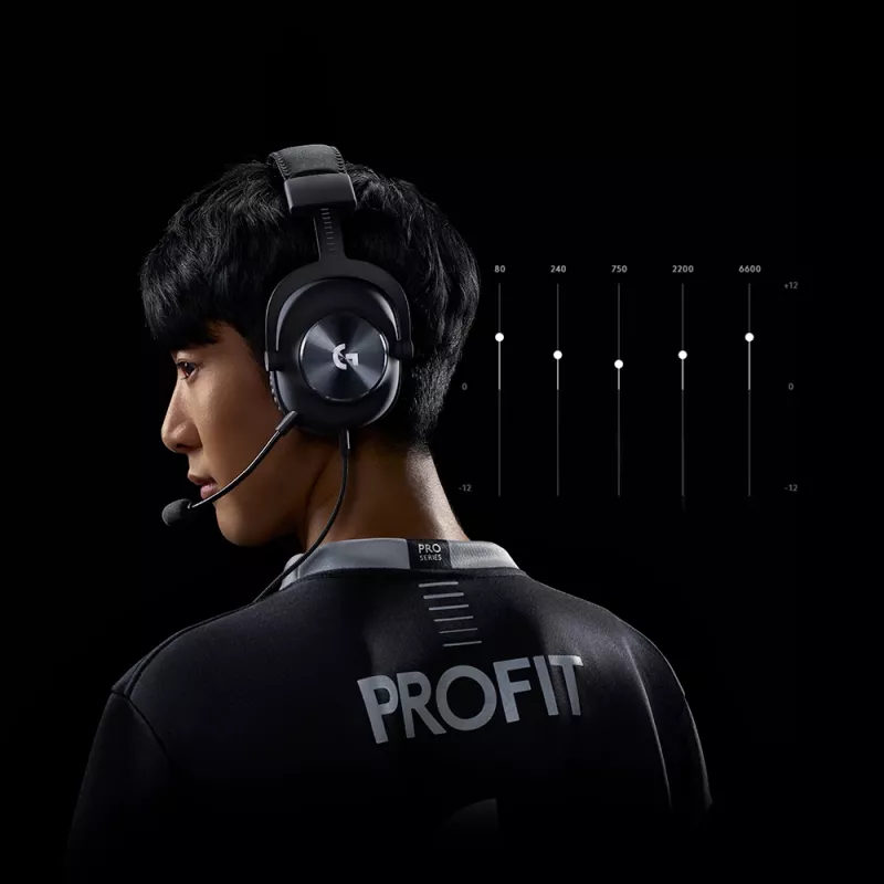 LOGITECH G Pro X Gaming-aussieres - 3.5mm - Melna