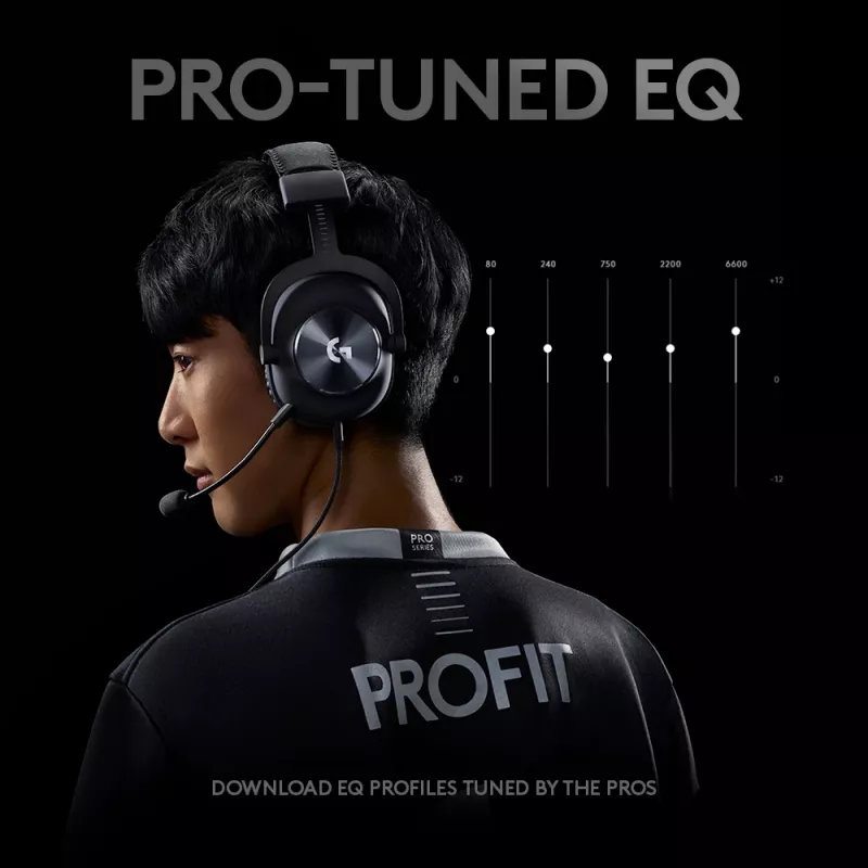 LOGITECH G Pro X Gaming-aussieres - 3.5mm - Melna