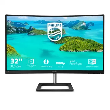 Philips E Line 322E1C/00 dators monitors 80 cm (31,5 collu) 1920 x 1080 pikseļi Full HD LCD Melns