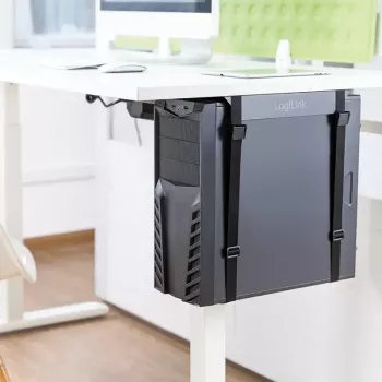 LOGILINK EO0009 CPU turētājs — regulējams tērauda torņa balsts, melns