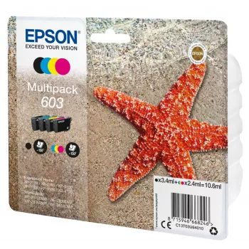 Epson C13T03U64010 oriģinālā tintes kasetne 1 gab. standarta ietilpība melna, ciāna, fuksīna, dzeltena