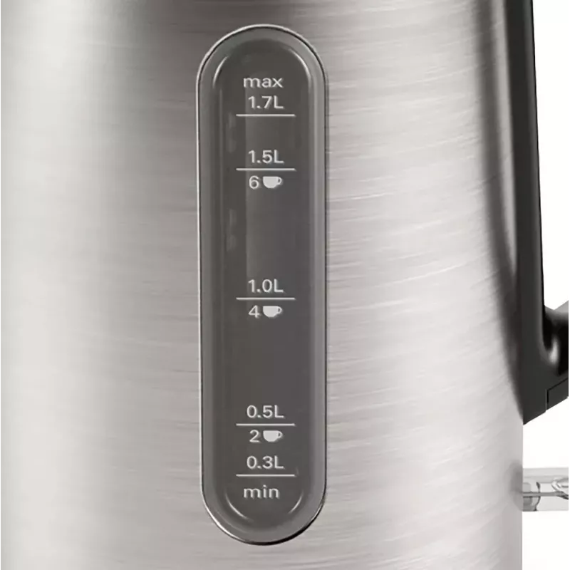Bosch TWK4P440 elektriskā tējkanna 1.7 L 2400 W Melna, Nerūsējošais tērauds