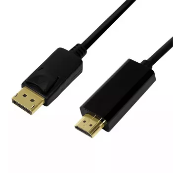 Video kabeļa adapteris LogiLink CV0128 3 m DisplayPort-HDMI A tipa melns