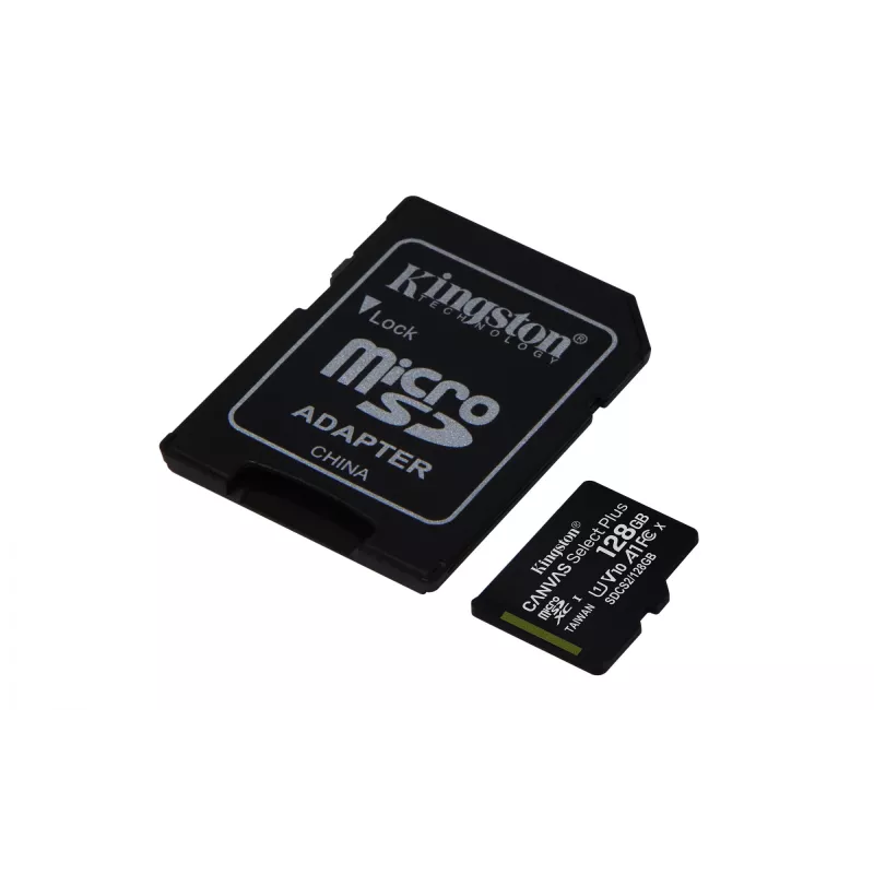Atmiņas karte Kingston Canvas Select Plus 128GB microSDXC UHS-I 100R A1 C10