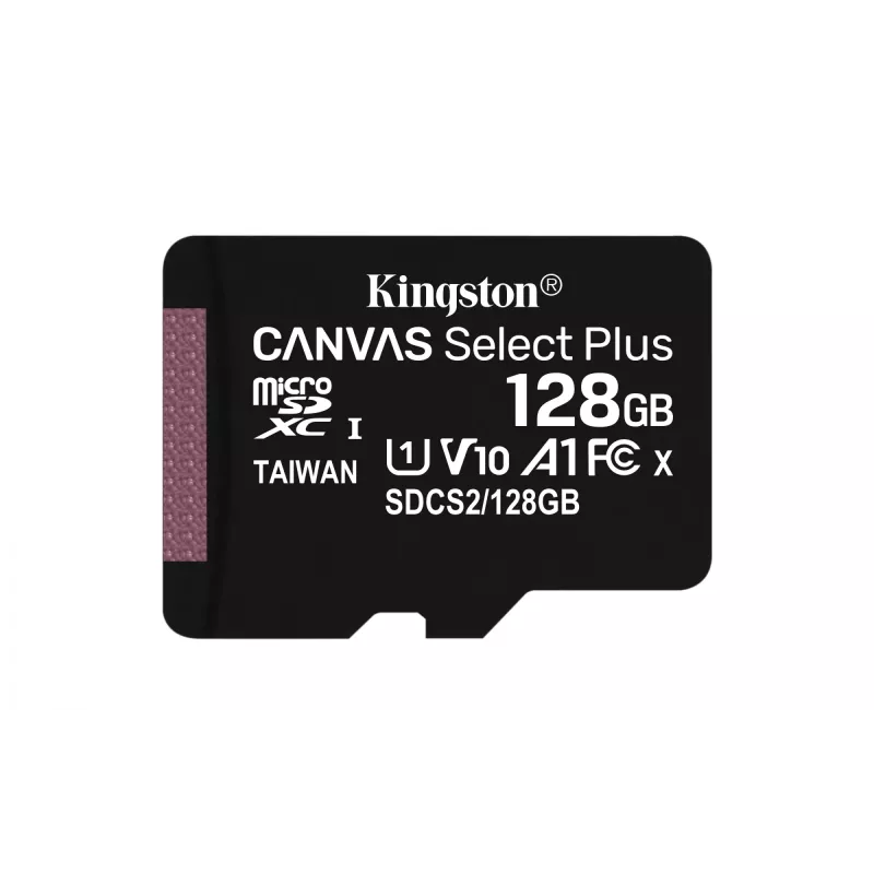 Atmiņas karte Kingston Canvas Select Plus 128GB microSDXC UHS-I 100R A1 C10